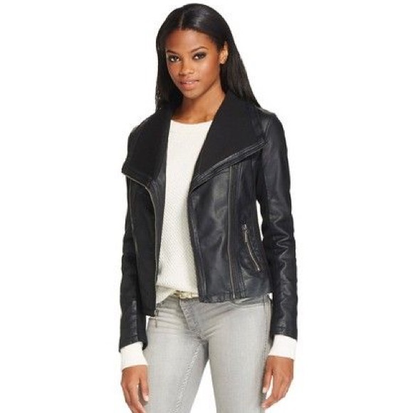 mossimo black leather jacket